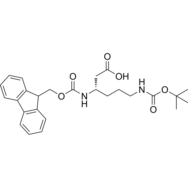 (<em>S</em>)-3-((((9<em>H</em>-Fluoren-9-yl)methoxy)carbonyl)amino)-6-((tert-butoxycarbonyl)amino)hexanoic acid