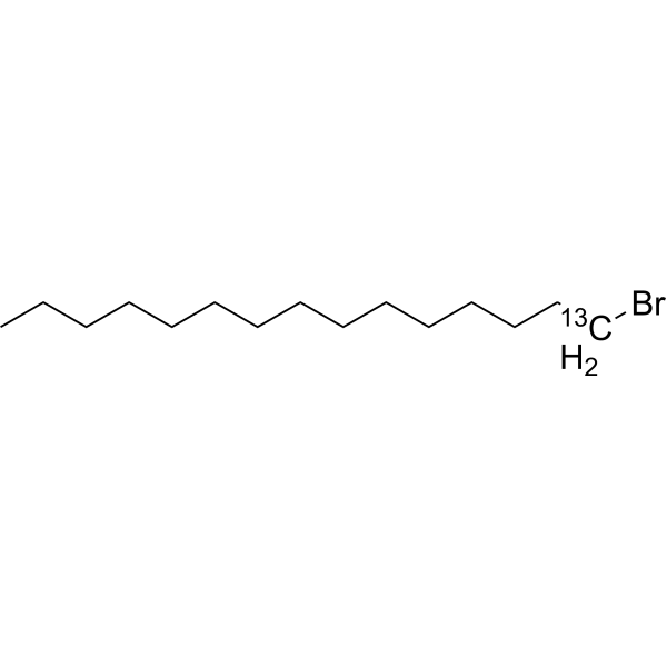 1-Bromopentadecane-1-<sup>13</sup>C Chemical Structure