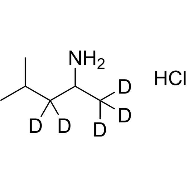 4-Methyl-2-pentanamine-d<sub>5</sub> hydrochloride Chemical Structure