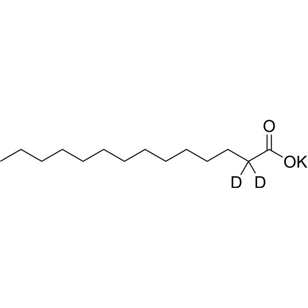 Tetradecanoate-d<sub>2</sub> potassium Chemical Structure
