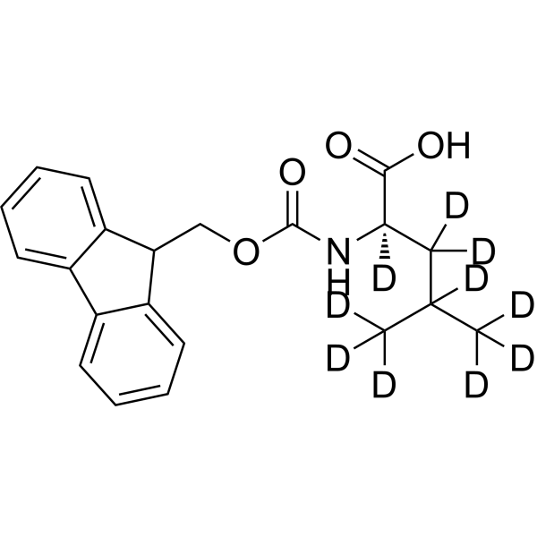 D-Leucine-N-fmoc-d<sub>10</sub> Chemical Structure