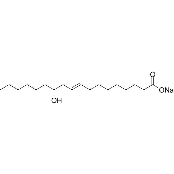 (E)-12-hydroxyoctadec-9-enoic acid sodium Chemical Structure