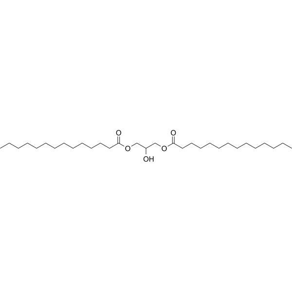 1,3-Dimyristoyl-glycerol Chemical Structure