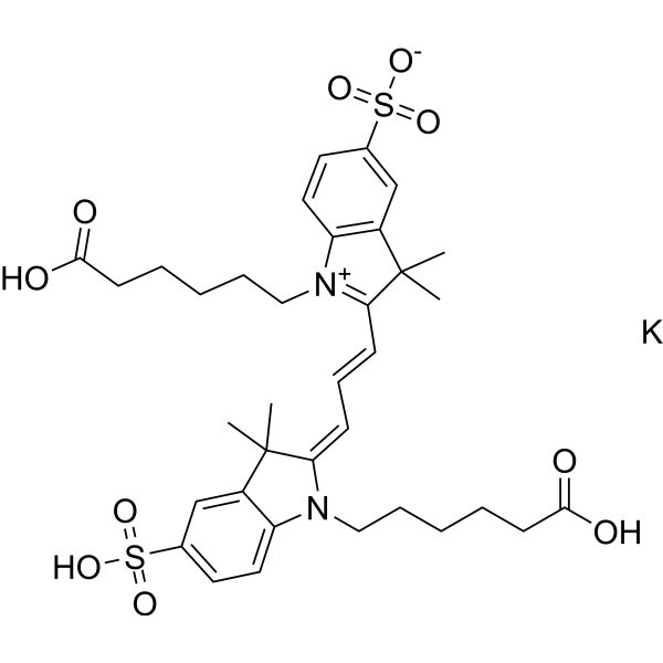 <em>Cyanine 3</em> bihexanoic acid dye potassium