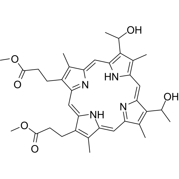 Hematoporphyrin IX dimethyl ester Chemical Structure