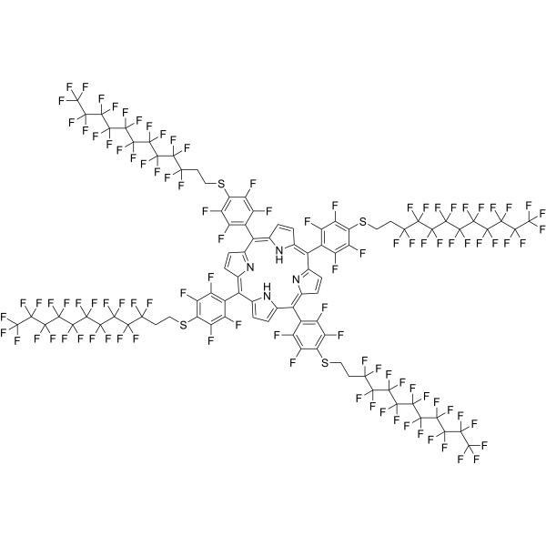 Perfluorododecylthio Tetra Fluorophenyl Porphyrin Chemical Structure