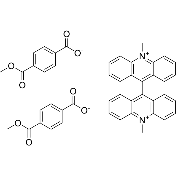 10,10'-Dimethyl-9,9'-biacridinium bis(monomethyl Terephthalate) Chemical Structure
