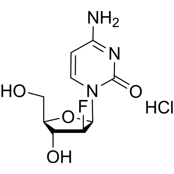 2’-Deoxy-2’-fluoro-b-D-arabinocytidine hydrochloride Chemical Structure