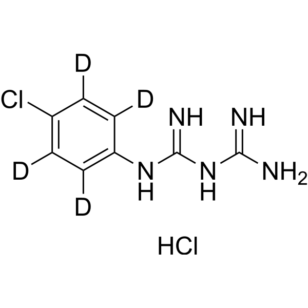 1-(4-Chlorophenyl)biguanide-d<sub>4</sub> hydrochloride Chemical Structure