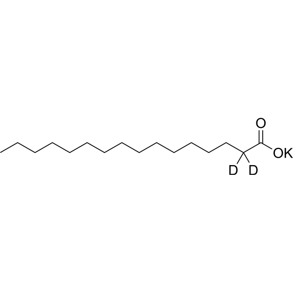 Hexadecanoate-d<sub>2</sub> potassium Chemical Structure