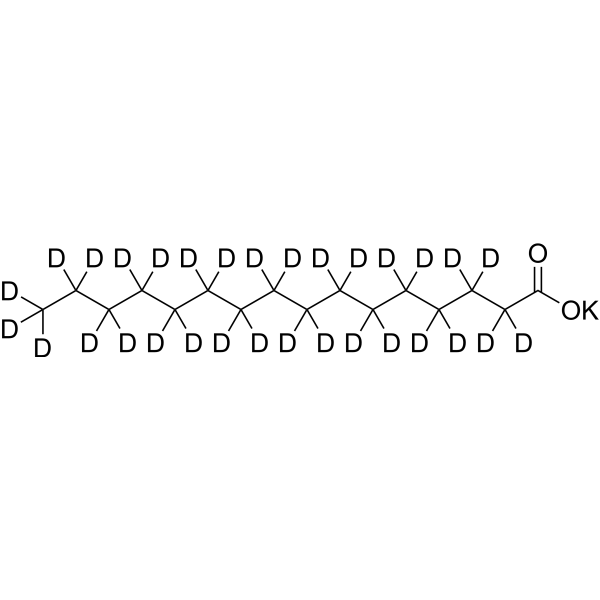 Hexadecanoate-d<sub>31</sub> potassium Chemical Structure