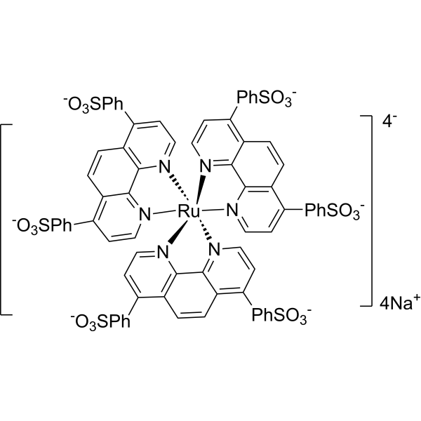 Tetrasodium,4-(1,10-phenanthrolin-4-yl)benzenesulfonate,ruthenium((II)) Chemical Structure