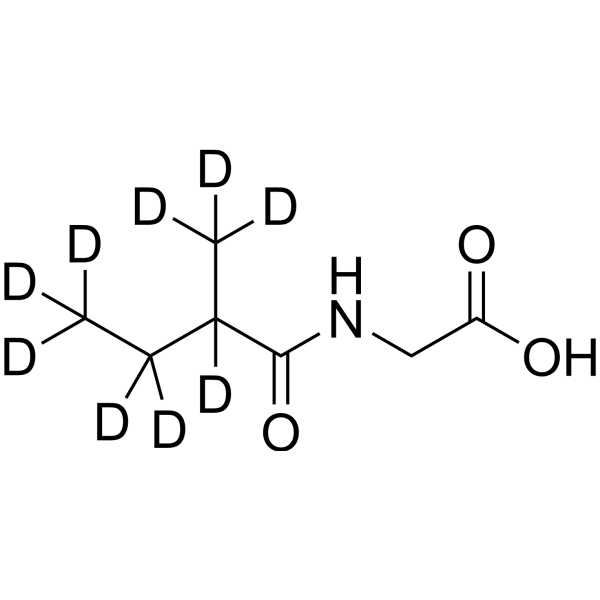 2-Methylbutyrylglycine-d<sub>9</sub> Chemical Structure