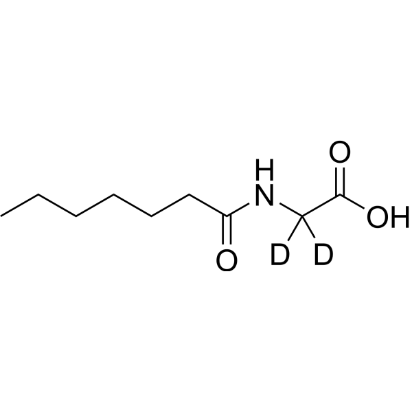 N-Heptanoylglycine-d<sub>2</sub> Chemical Structure