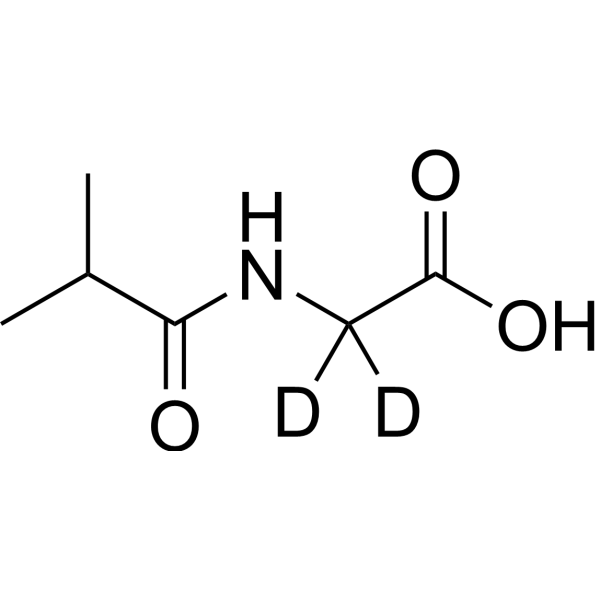 N-Isobutyrylglycine-d<sub>2</sub> Chemical Structure