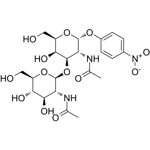 GlcNAcβ(1-3)GalNAc-α-pNP Chemical Structure