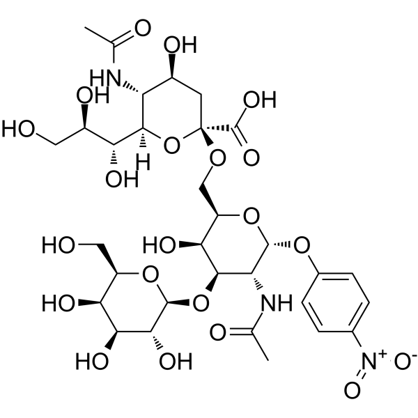 Galβ(1-3)[Neu5Acα(2-6)]GalNAc-α-pNP Chemical Structure