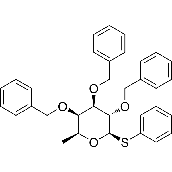Phenyl 2,3,4-tri-O-benzyl-1-thio-β-L-fucopyranoside Chemical Structure