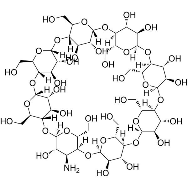 3A-Amino-3A-deoxy-(2AS,3AS)-γ-cyclodextrin Chemical Structure