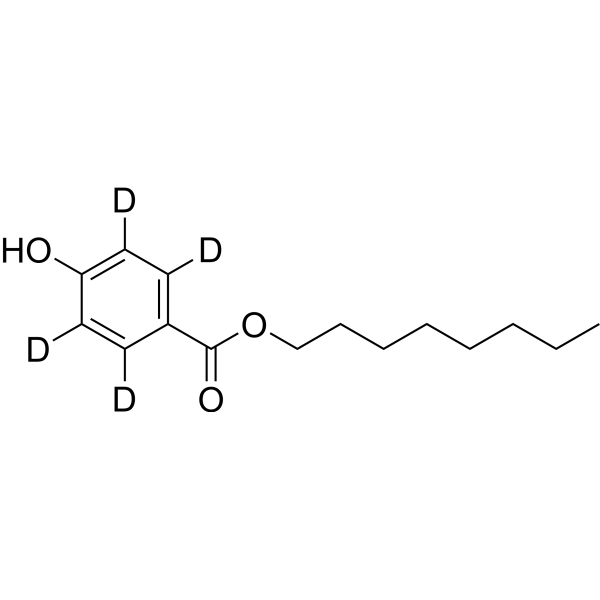 N-Octyl 4-hydroxybenzoate-d<sub>4</sub> Chemical Structure