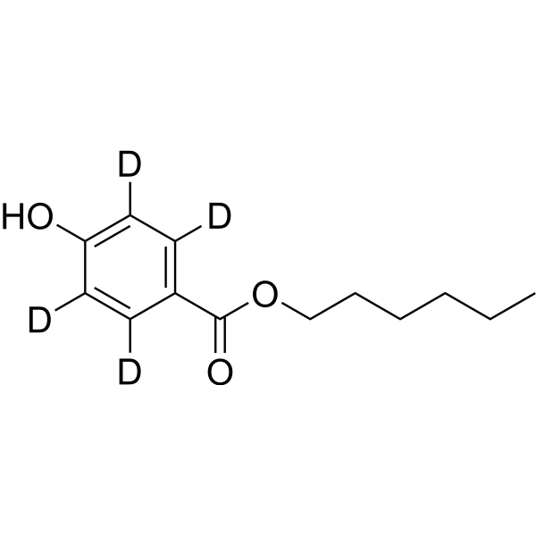 Hexyl 4-hydroxybenzoate-d<sub>4</sub> Chemical Structure
