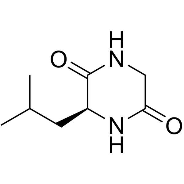 Cyclo(glycyl-L-leucyl) Chemical Structure