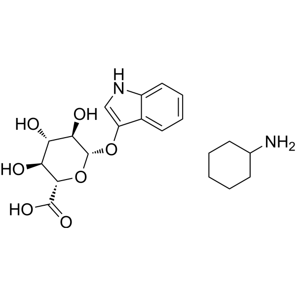 3-Indolyl-β-D-glucuronide cyclohexanamine Chemical Structure