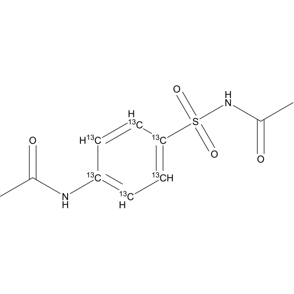 Diacetylsulfanilamide-<sup>13</sup>C<sub>6</sub> Chemical Structure