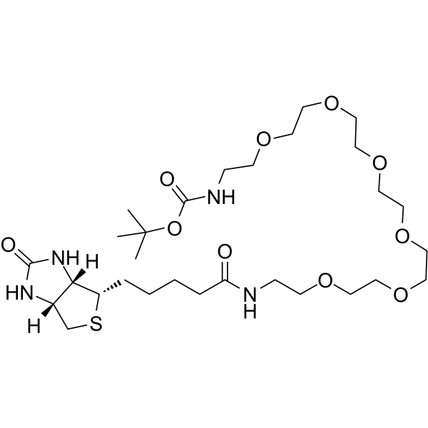 Biotin-PEG6-NH-Boc Chemical Structure