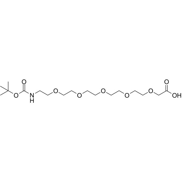 t-Boc-N-amido-PEG5-acetic acid Chemical Structure