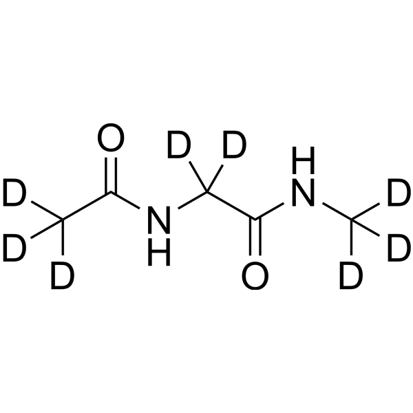 2-Acetamido-N-methylacetamide-d<sub>8</sub> Chemical Structure