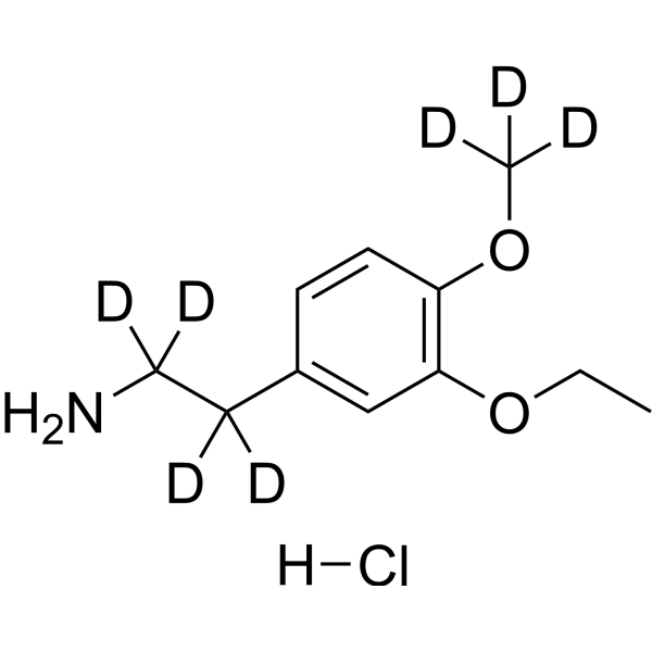 3-Ethoxy-4-methoxy-Dopamine-d7 hydrochloride Chemical Structure