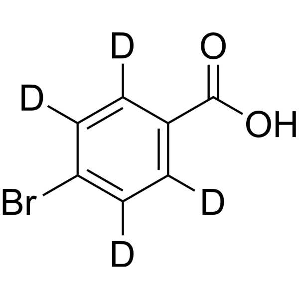 4-Bromobenzoic acid-d<sub>4</sub> Chemical Structure