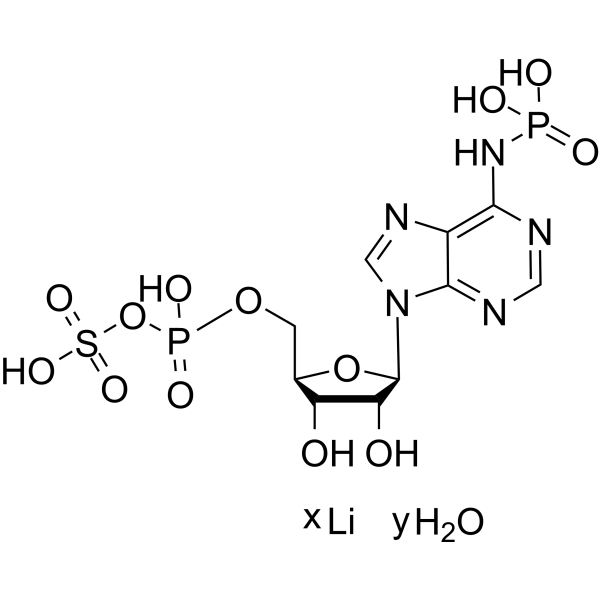 Adenosine 3'-phosphate 5'-phosphosulfate lithium, hydrate Chemical Structure