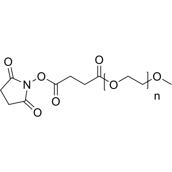 Methoxypolyethylene glycol succinimidyl succinate Chemical Structure