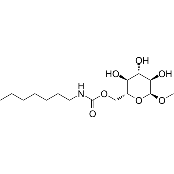 Methyl 6-O-(N-heptylcarbamoyl)-α-d-glucopyranoside Chemical Structure