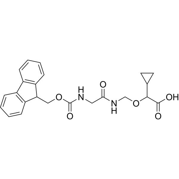 Fmoc-Gly-NH-CH2-O-Cyclopropane-CH2COOH Chemical Structure