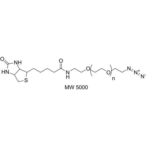 Biotin-PEG-azide (MW 5000) Chemical Structure