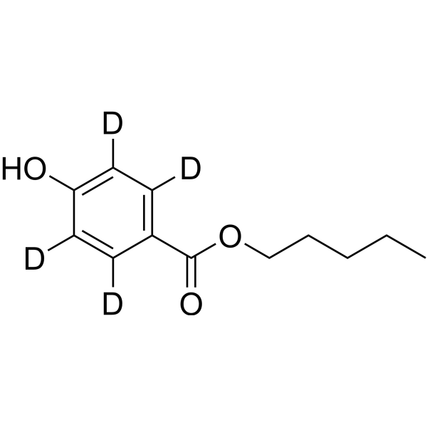 Pentyl 4-hydroxybenzoate-d<sub>4</sub> Chemical Structure
