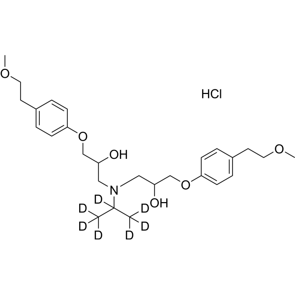 Metoprolol EP impurity O-d7 hydrochloride Chemical Structure