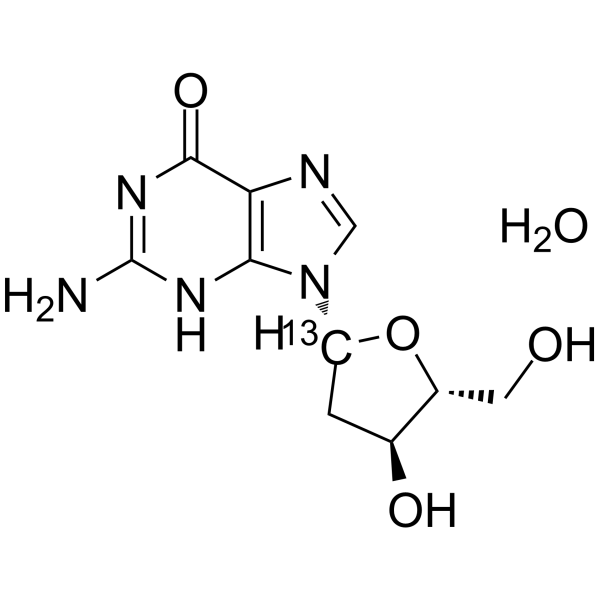 2'-Deoxyguanosine-<sup>13</sup>C monohydrate Chemical Structure