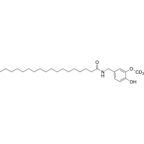 <em>N</em>-(4-Hydroxy-<em>3</em>-methoxybenzyl)stearamide-d<em>3</em>