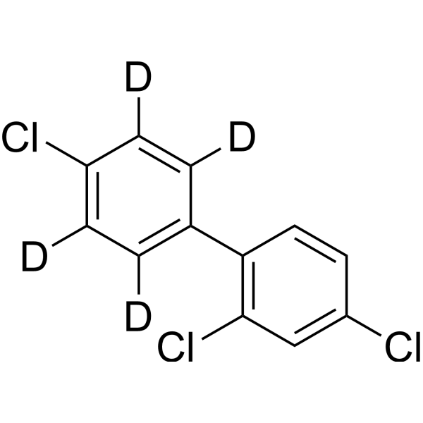 2,4,4'-Trichloro-1,1'-biphenyl-d<sub>4</sub> Chemical Structure