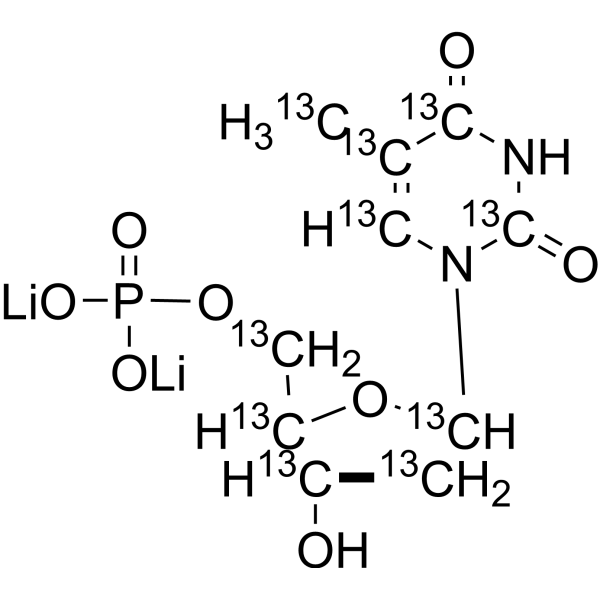 Thymidine 5'-monophosphate-13<em>C</em>10 dilithium