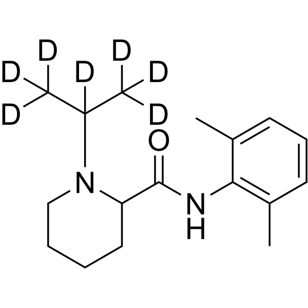 N-(2,6-Dimethylphenyl)-1-isopropylpiperidine-2-carboxamide-d<sub>7</sub> Chemical Structure