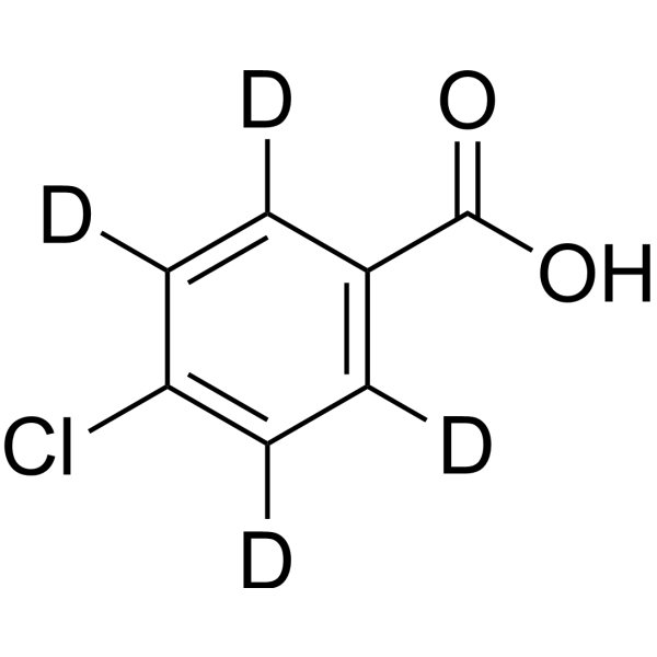 4-Chlorobenzoic acid-d<sub>4</sub> Chemical Structure