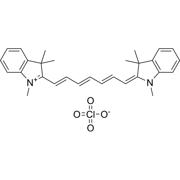 1,1',3,3,3',3'-Hexamethylindotricarbocyanine perchlorate Chemical Structure