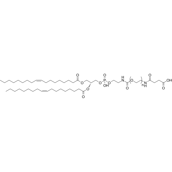 DOPE-PEG-COOH (MW 2000) Chemical Structure