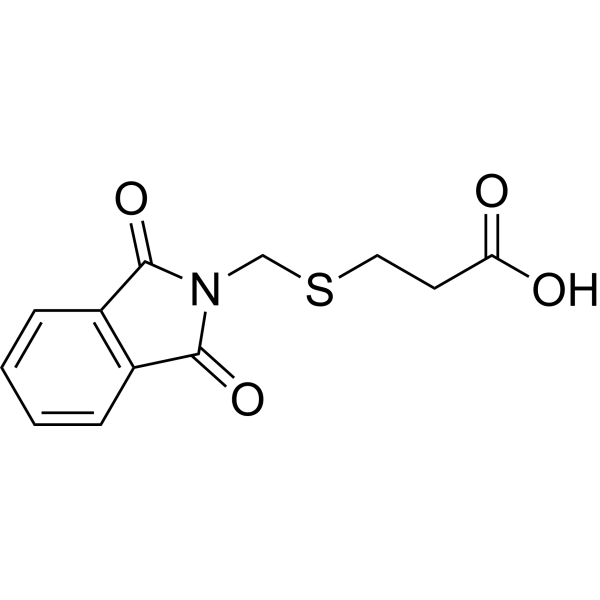 3-(N-Phthalimidoylmethylthio)propanoic acid Chemical Structure