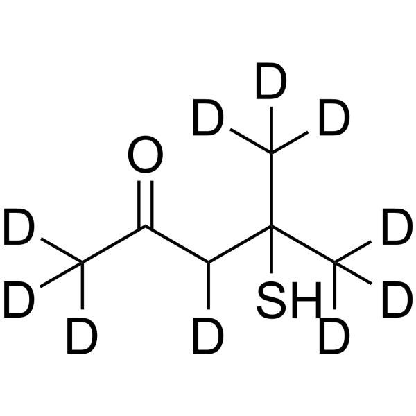 4-Mercapto-4-methyl-2-pentanone-d<sub>10</sub> Chemical Structure